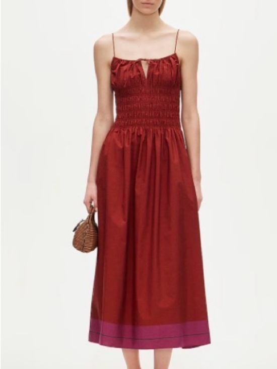 J. Crew Dresses & Skirts - J. Crew Reverie Midi Dress with Pink Contrast Hem